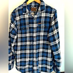 ORVIS mens small button down long sleeve shirt / jacket with pockets